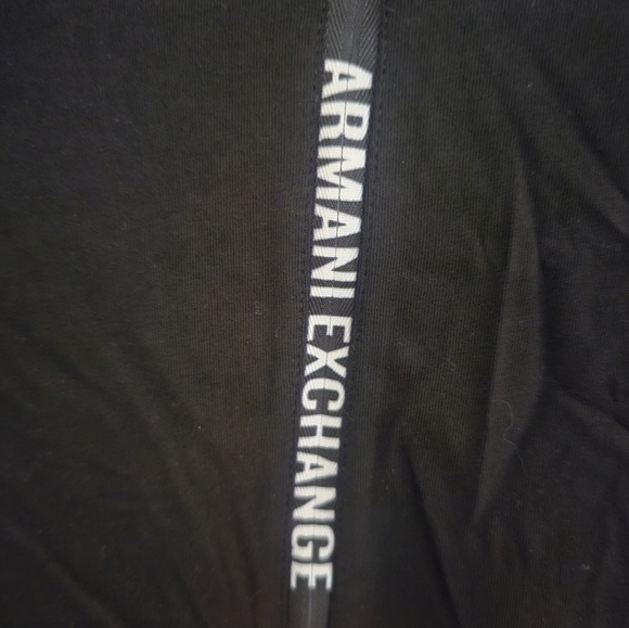 Armani Exchange Polo SHORT SLEEVE Shirt Men Black LIKE NEW!  MEDIUM - Picture 2 of 9